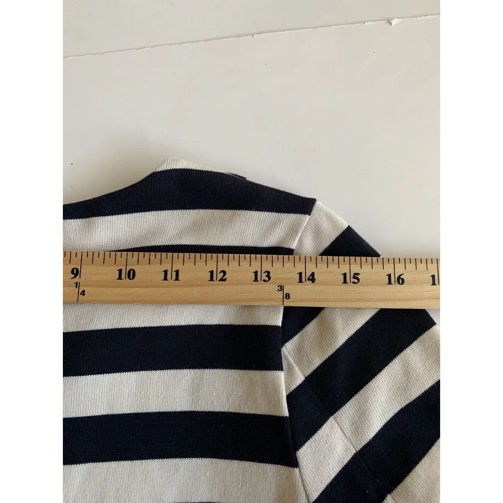 J Crew Womens Blazer Small Striped Nautical Old Money Coastal Preppy Breton Blue